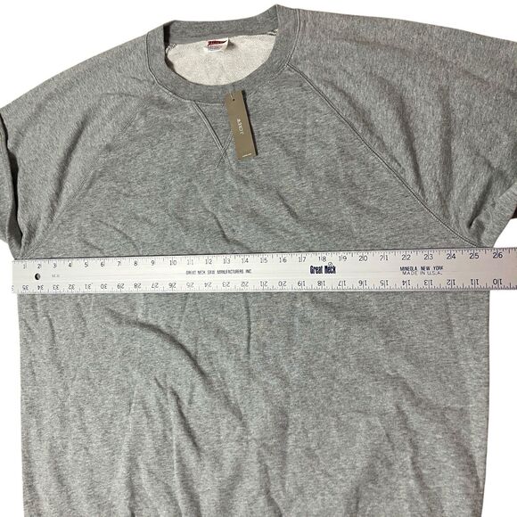 J Crew Sweatshirt Mens XXL Grey French Terry Crewneck Lightweight Pullover BN436 - Picture 8 of 11